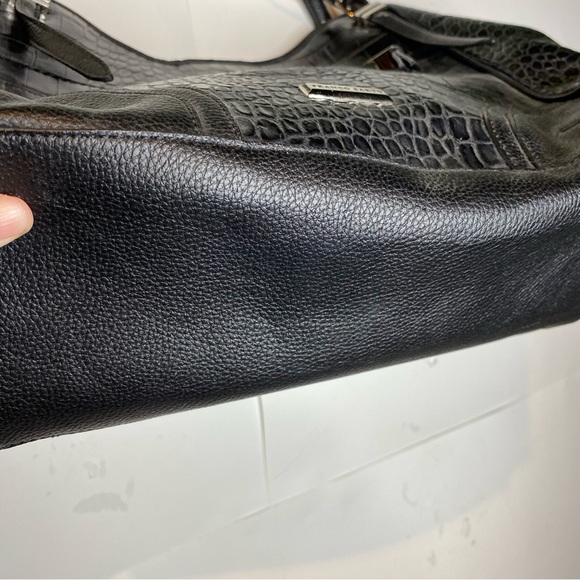 Franco Sarto moc Croc Faux leather shoulder tote handbag NWOT compartments lined - Picture 4 of 10